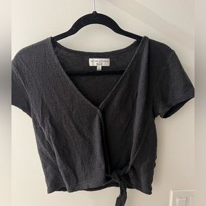 Madewell texture & thread wrap top